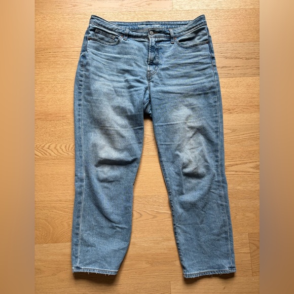 Old Navy Light Blue high rise OG Straight Jeans size 14 - Picture 5 of 6